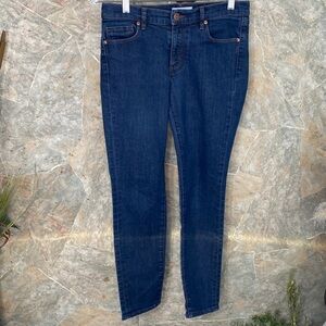 Ann Taylor loft blue denim indigo jeans, modern skinny 28/6
